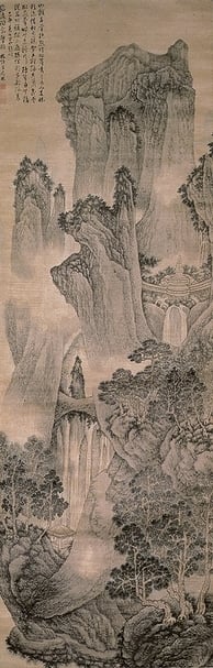 圖4 吳彬〈溪山絕塵圖〉，日本橋本氏收藏，日本東京國立博物館寄存。圖∣本刊資料室