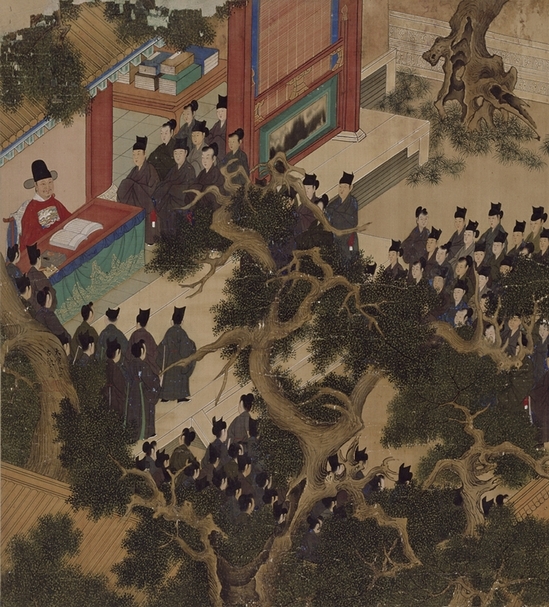 圖5 明代萬曆朝余士、吳鉞1588年作〈徐顯卿宦蹟圖〉，設色絹本冊頁，加拿大多倫多皇家安大略博物館藏。圖為局部。©The Palace Museum, Photo Credit：Yu Ningchuan。