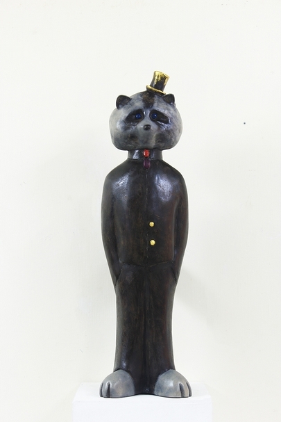 夏愛華 妖精湖的蕪 漆、麻、金箔 73x22x25cm 圖片提供：朝代畫廊 2017