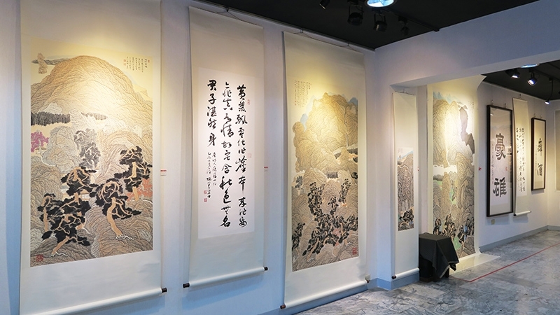 「能事不受相促迫─丁酉年陳明貴書畫展」展場一景。攝影：楊椀茹