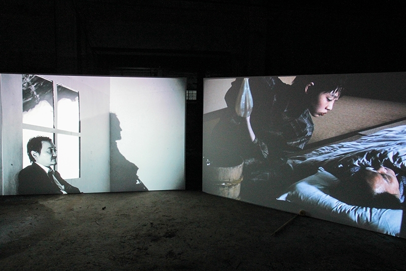 澤拓Hiraki Sawa + dir|無稽之談 雙頻道影像裝置 2017 Commissioned by Oku Noto International Triennial, Suzu 圖片提供:映像節 2017 Parallax