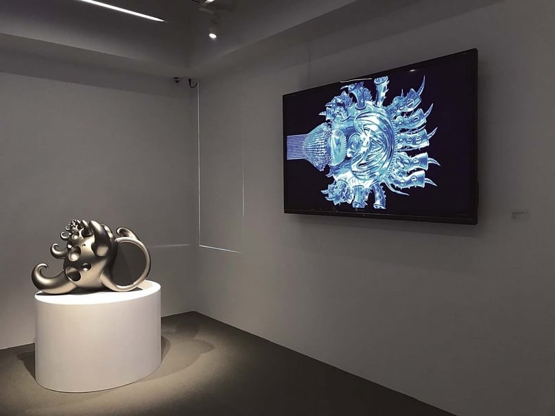 河口洋一郎「未來宇宙樂園」展場一景。（攝影／楊椀茹）