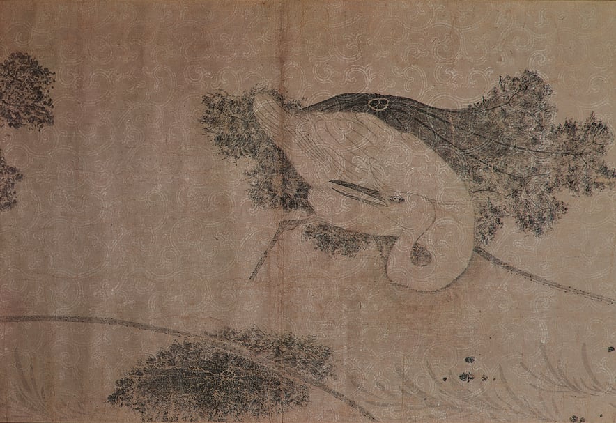 圖14-2 宋徽宗〈池塘秋晚〉影像處理圖，國立故宮博物院藏。