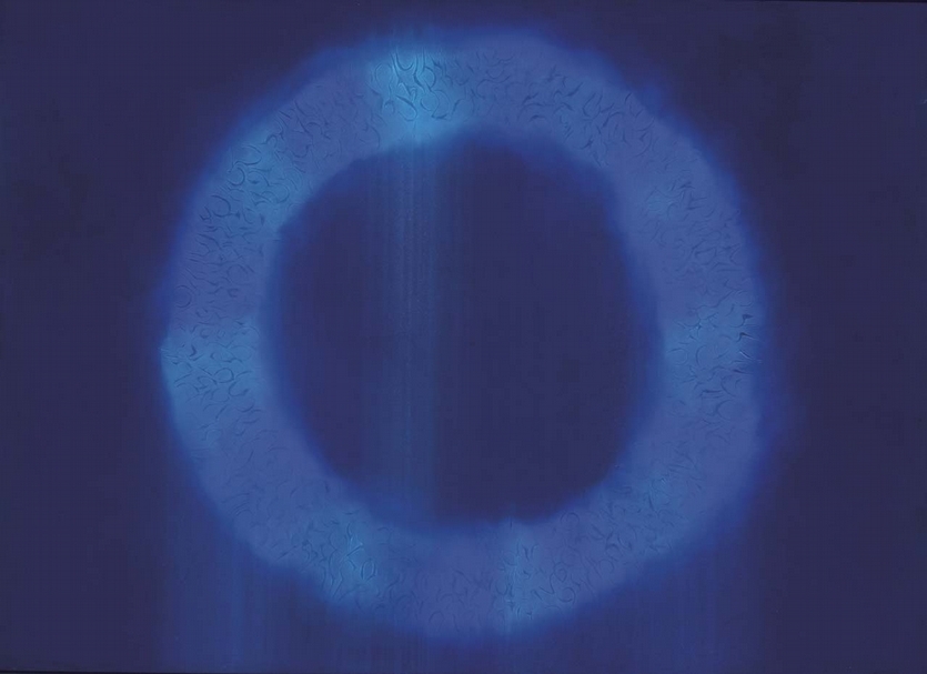 謝貽娟│None-Space P47 礦石粉末、壓克力顏料、畫布 168x234cm 2013 采泥藝術提供