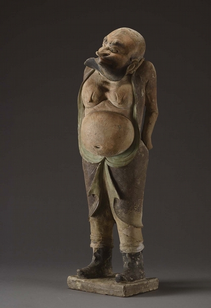 圖2 〈加彩胡人俑〉，穆泰墓（730年）出土，慶城縣博物館藏。圖∣小林仁
