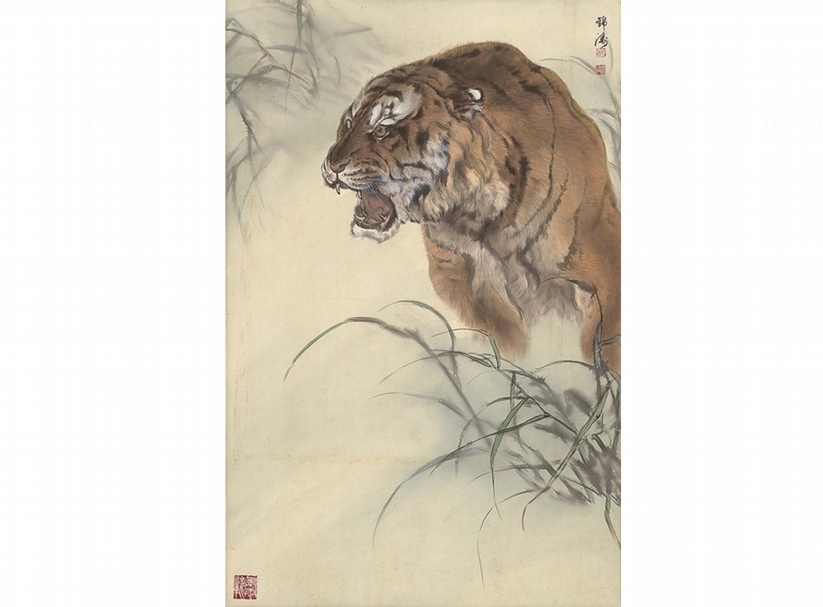 林錦濤2012年作〈未躍風生〉,紙本水墨設色,90×60公分。資料提供︱大觀藝術空間