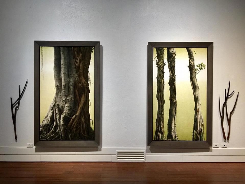 「冷冽中的溫潤——陸先銘個展」於台東美術館展覽現場。圖片提供：簡秀枝