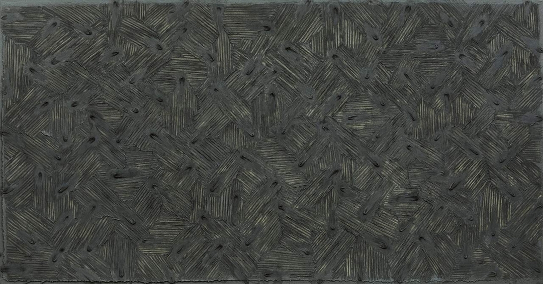 朴栖甫 Park Seo-Bo Ecriture（描法） No.89 韓紙、複合媒材、布面 76.5x145.5cm 1989 圖片提供：藝術計劃