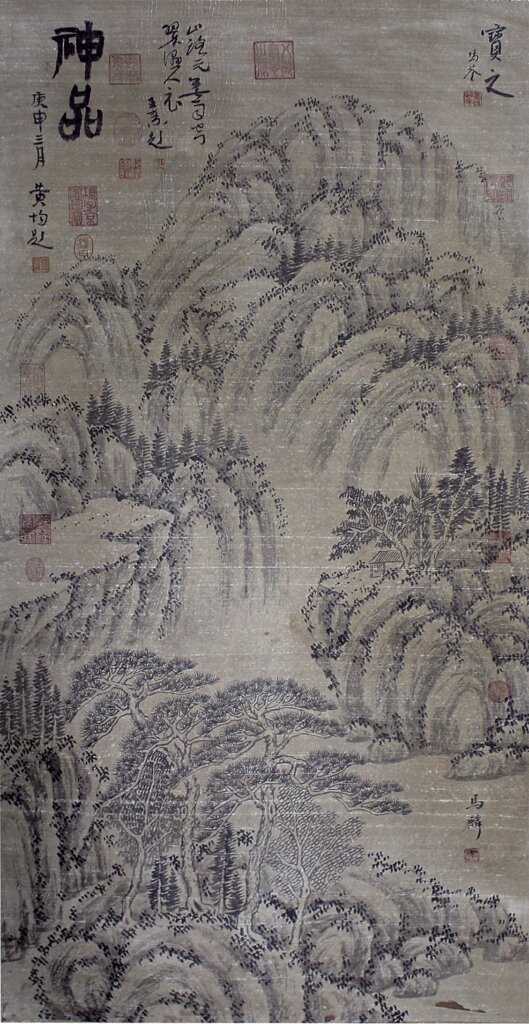馬麟〈山水畫〉立軸。