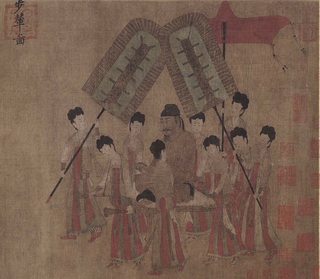 傳閻立本(601~673)〈步輦圖〉,絹本設色,38.5×129.6公分,北京故宮博物院藏。圖╱本刊資料室。