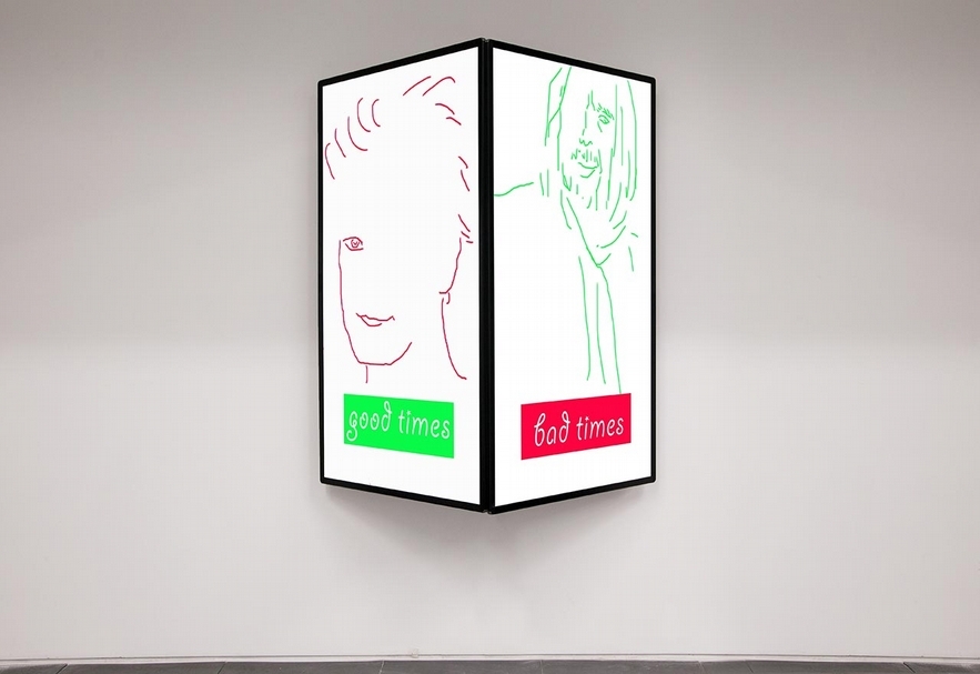 梁半個展「拓荒者日記」展出作品《Good Times Bad Times》。圖片提供：德薩畫廊