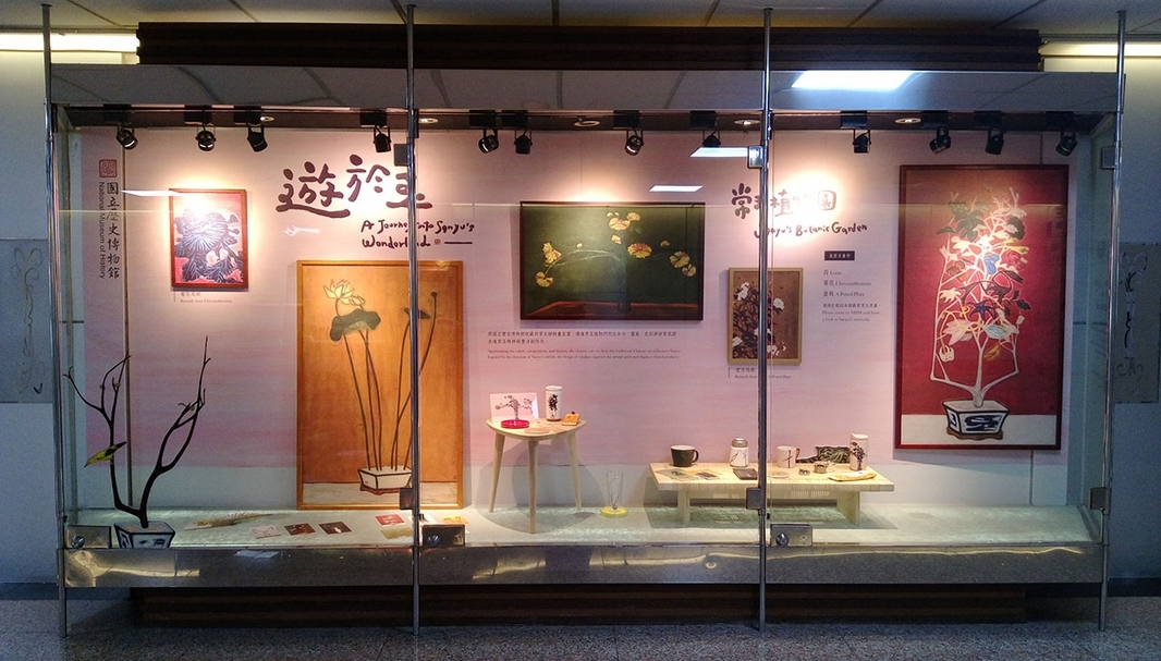 史博館館藏的常玉畫作，先前因為藝術噴微作品引發爭議。此為在桃園機場入境大廳展出的常玉複製畫。圖片提供：史博館