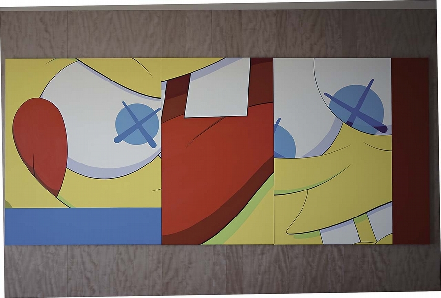 KAWS《Poke》．壓克力、畫布．152.5×345.5 cm．2010。圖｜梵藝術中心