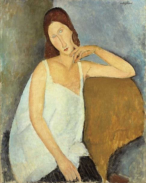 莫迪里亞尼《珍妮．赫布特尼》．1919．紐約大都會博物館。（泰德當代美術館提供）