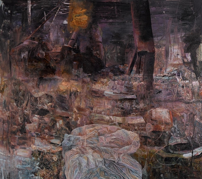 李英偉 等待 後花園 No.23 丙烯、畫布 180x204cm 2017 圖片提供：養心空間