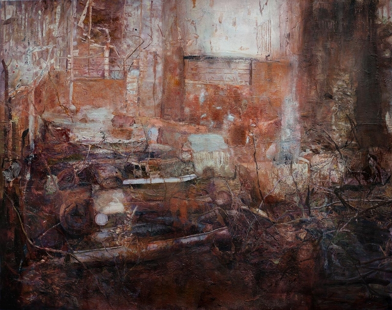 李英偉 等待 後花園 No.34 丙烯、畫布 180x230cm 2017 圖片提供：養心空間