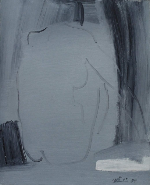 薛行彪|人體 油畫 65.5x53cm 1995 養心空間提供
