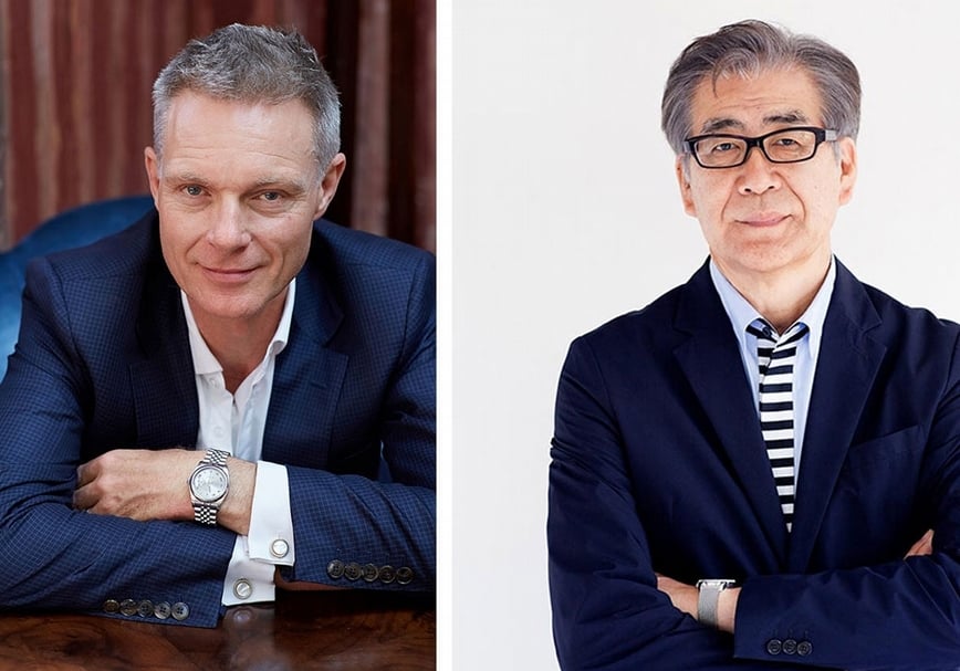 「藝遊維港」策展人馬洛（Tim Marlow）和南條史生（Fumio Nanjo）。（ Courtesy Cat Garcia）