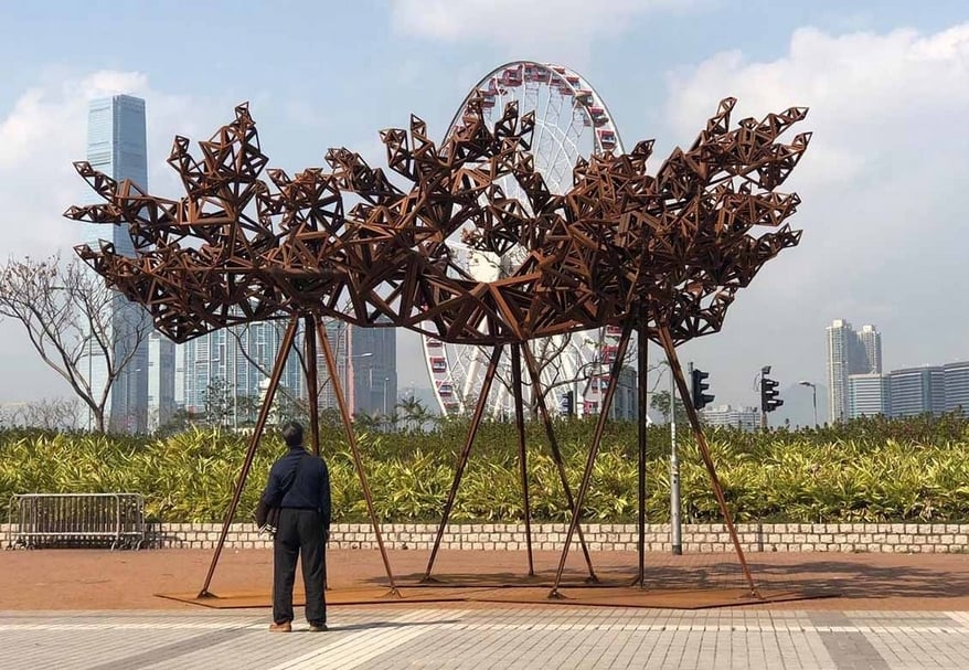 沙克羅斯（Conrad Shawcross）的作品《The Dappled Light of the Sun I》。（香港藝術中心提供）