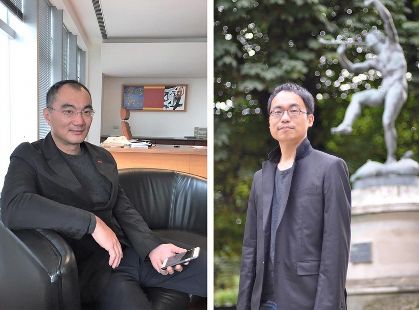 （左）未來的北藝大美術系系主任林宏璋月間確定出任關渡美術館館長；（右）待校內程序順利完成後，同時也是當代法國哲學專家的美術學院院長楊凱麟即會成為首任榮譽館長。（秦雅君、楊凱麟提供）