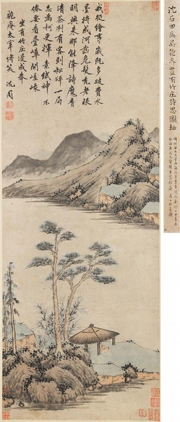 沈周〈有竹莊詩意圖〉。圖︱香港邦瀚斯