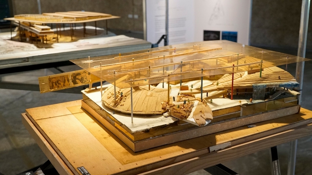 威尼斯建築雙年展「活在宜蘭：連結山海水土」1：1記者會會場。圖片提供：國立台灣美術館