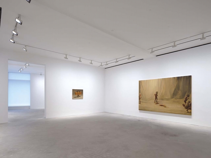 卓納畫廊香港空間展出博伊曼斯「太陽的火焰」展覽空間一景。(卓納畫廊提供)