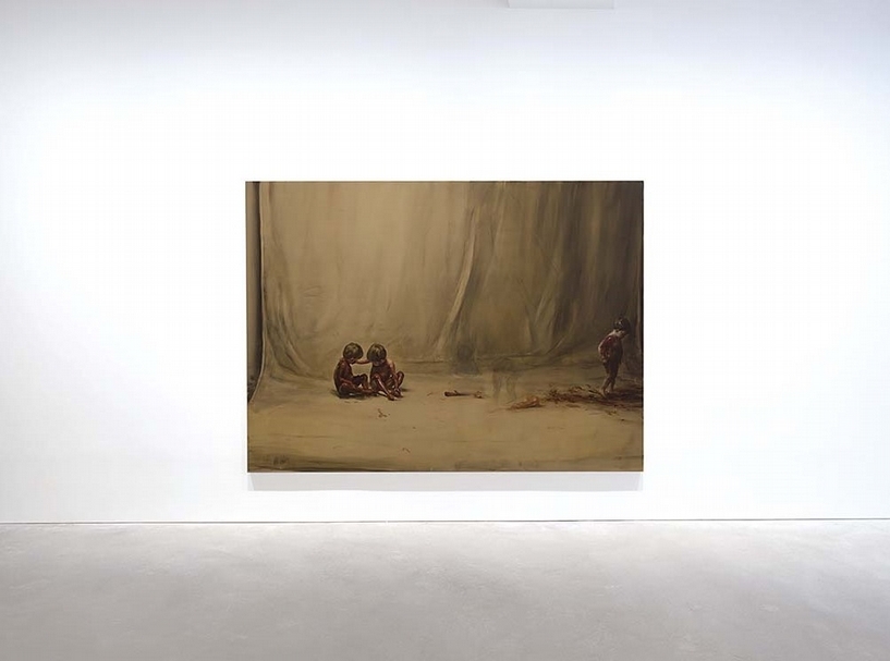 卓納畫廊香港空間展出博伊曼斯「太陽的火焰」展覽空間一景。(卓納畫廊提供)