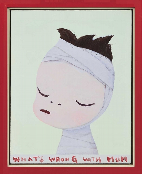 奈良美智(Yoshitomo Nara),《當你所言對我已無意義》,壓克力顏料、畫布,51×40 cm,1995,估價:HKD 2,500,000-3,500,000(中國嘉德(香港)提供)