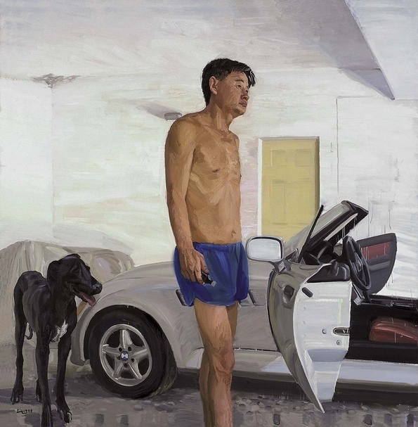 劉小東《車》．油彩、畫布．200×200 cm．1999。圖｜保利香港