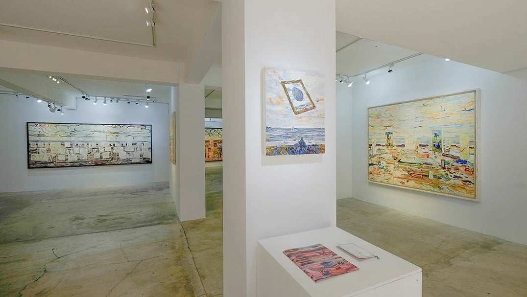 「洋''灘''日''與雕塑」展覽現場。（路由藝術提供）