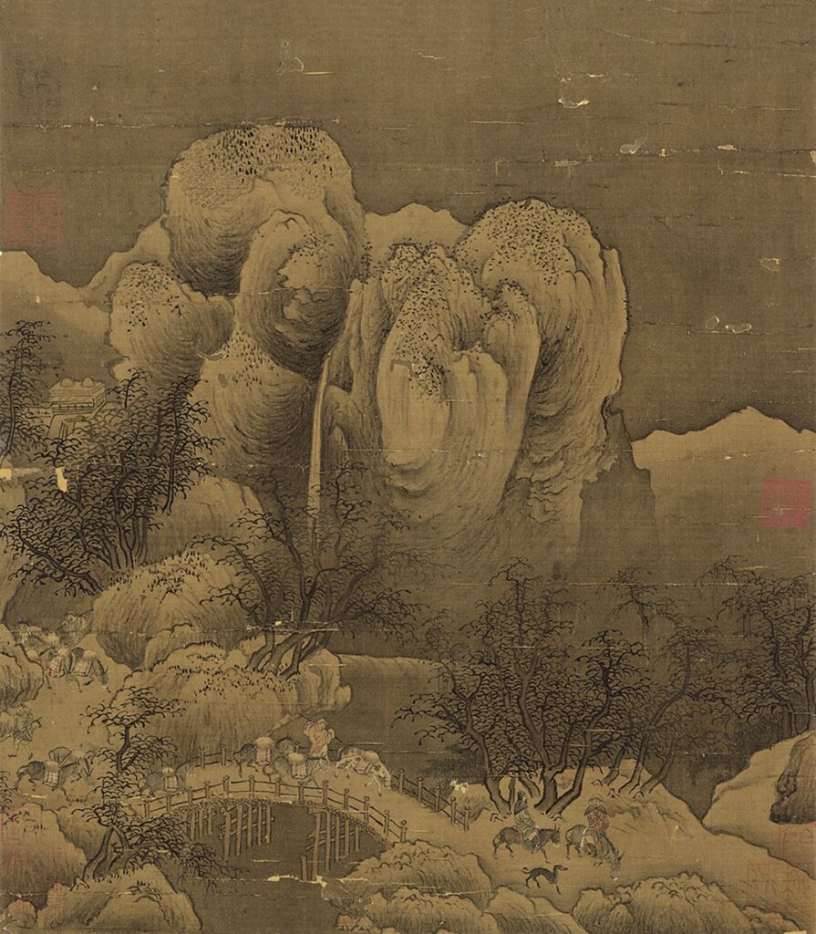 佚名〈行旅圖〉，以359萬港元成交。中國嘉德（香港）2017年秋拍。