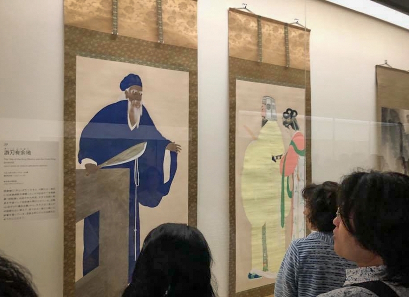 「誕辰150周年橫山大觀展」於東京國立近代美術館的展覽現場。（簡秀枝提供）