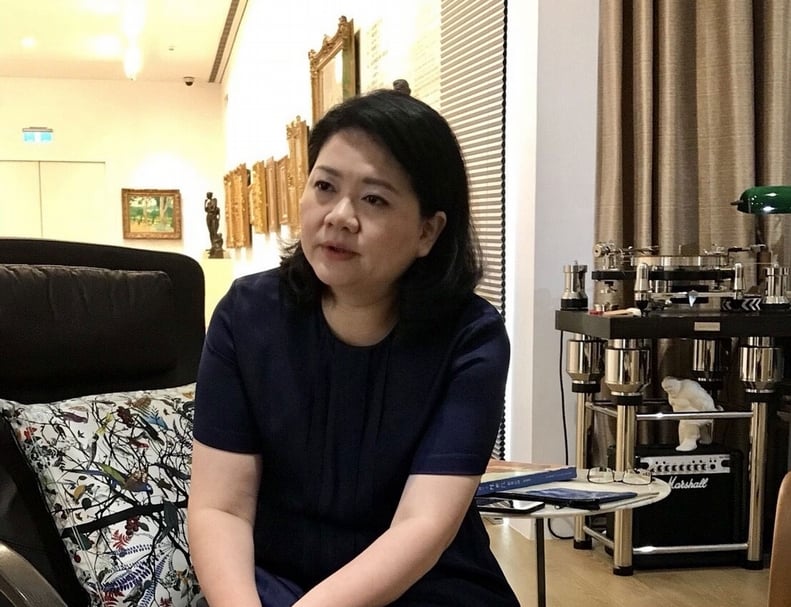 尊彩藝術中心總經理陳菁螢。（簡秀枝提供）