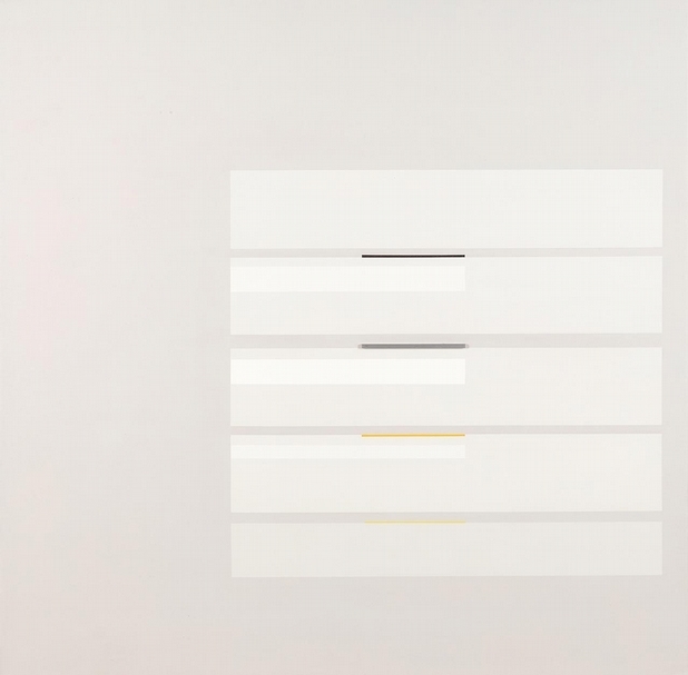 林壽宇，《345》，油畫、鋁、畫布，100x100cm，1969。（富藝斯提供）
