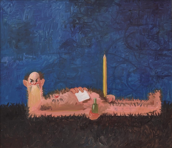喬治．康多（George Condo），《作家》（Writer），油彩、畫布，136.6x157.5cm，2006。（富藝斯提供）