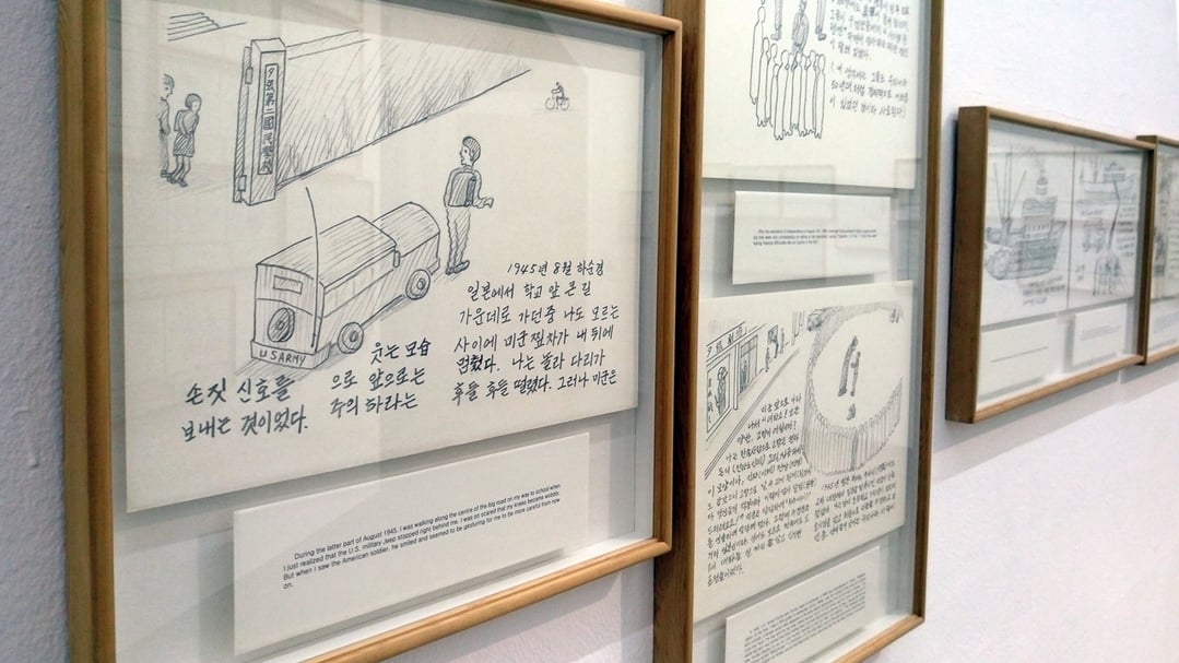 曹東煥＋曹海準（JO Donghwan + JO Haejun），《美軍與父親》，89張素描與文字，2002-2009。（劉宥宜提供）