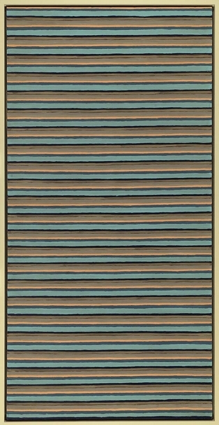 山田正亮｜作品 C. 135 油彩、畫布 194×97cm 1963 預估價150萬至250萬港元 佳士得香港提供
