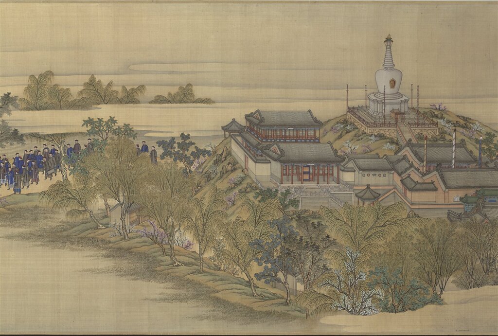 清乾隆十三年〈親蠶圖〉之「詣壇」，國立故宮博物院藏。圖╱國立故宮博物院open data平台。