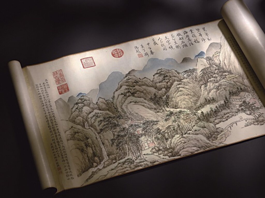 香港蘇富比拍賣編號3301錢維城〈台山瑞景〉，5000萬～7000萬港元，成交金額1.47億港元。