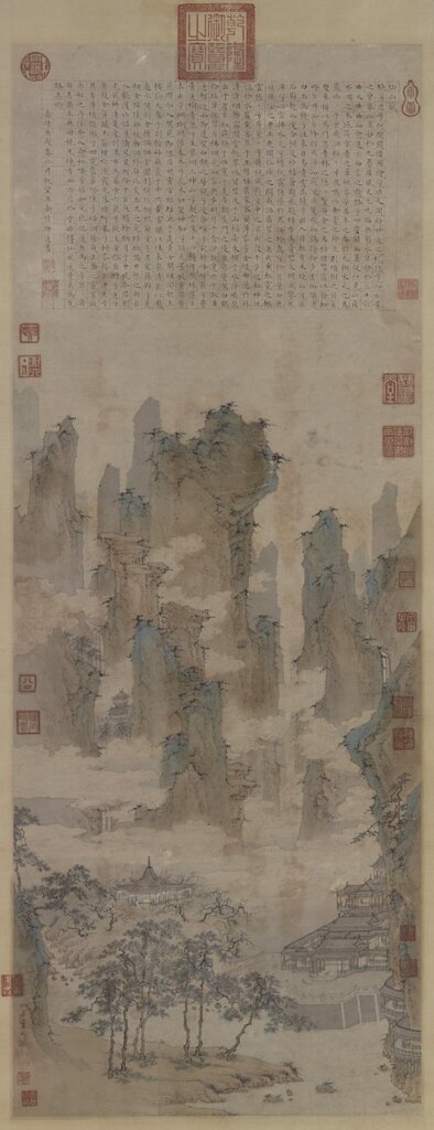 明仇英〈仙山樓閣〉，國立故宮博物院藏。圖╱國立故宮博物院。