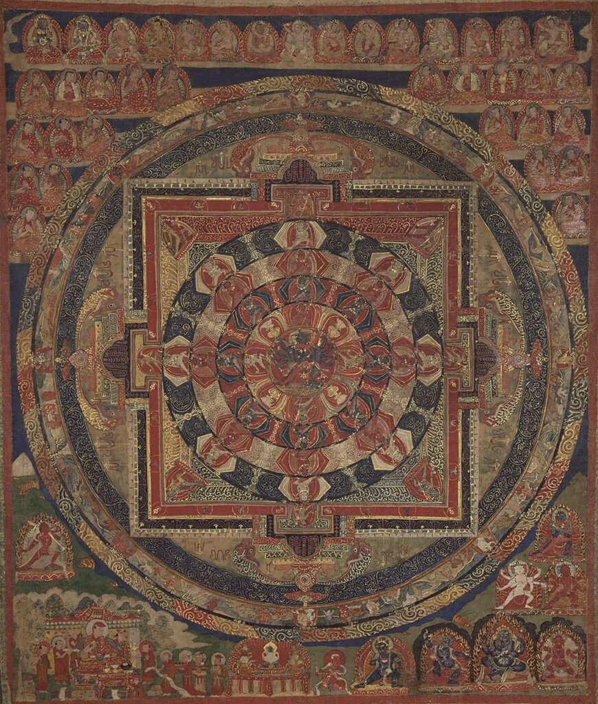 16～17世紀西藏中部〈勝樂金剛曼荼羅〉，59×51公分，MU-CIV/MAO‘Giuseppe Tucci’，inv. 958/791，Courtesy of the Museum of Civilisation-Museum of Oriental Art‘Giuseppe Tucci’，Rome。
