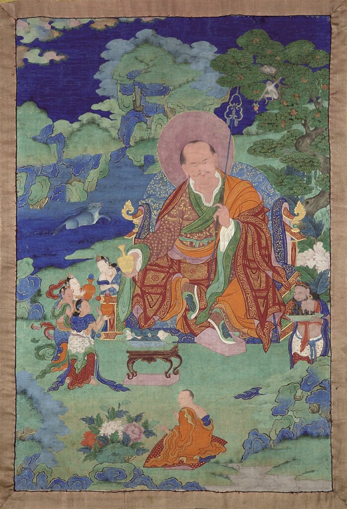 17世紀西藏東部〈那迦犀那尊者〉，76×50公分，MU-CIV/MAO‘Giuseppe Tucci’，inv. 933/766，Courtesy of the Museum of Civilisation-Museum of Oriental Art‘Giuseppe Tucci’，Rome。