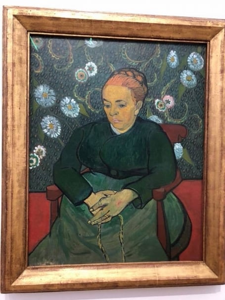 梵谷（Vincent van Gogh）的《羅林夫人畫像》（Augustine Roulin）。（簡秀枝提供）
