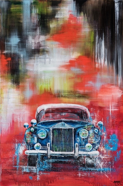 彭雄渾，《Singapore 2018 Series – Road to Riches》，壓克力、畫布，150×100cm，2018。（Stephen Peng Studio提供）