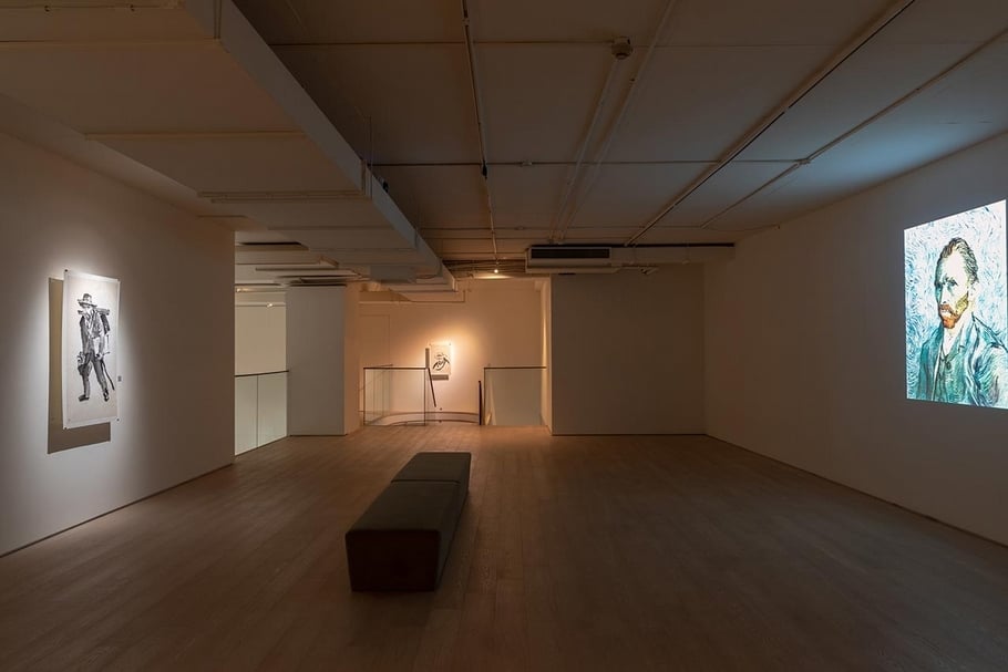 「梵谷/達摩 ─ 張宏圖個展」展覽現場。(耿畫廊提供)