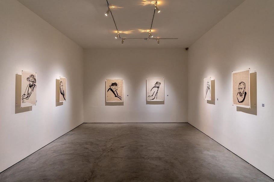 「梵谷/達摩 ─ 張宏圖個展」展覽現場。(耿畫廊提供)