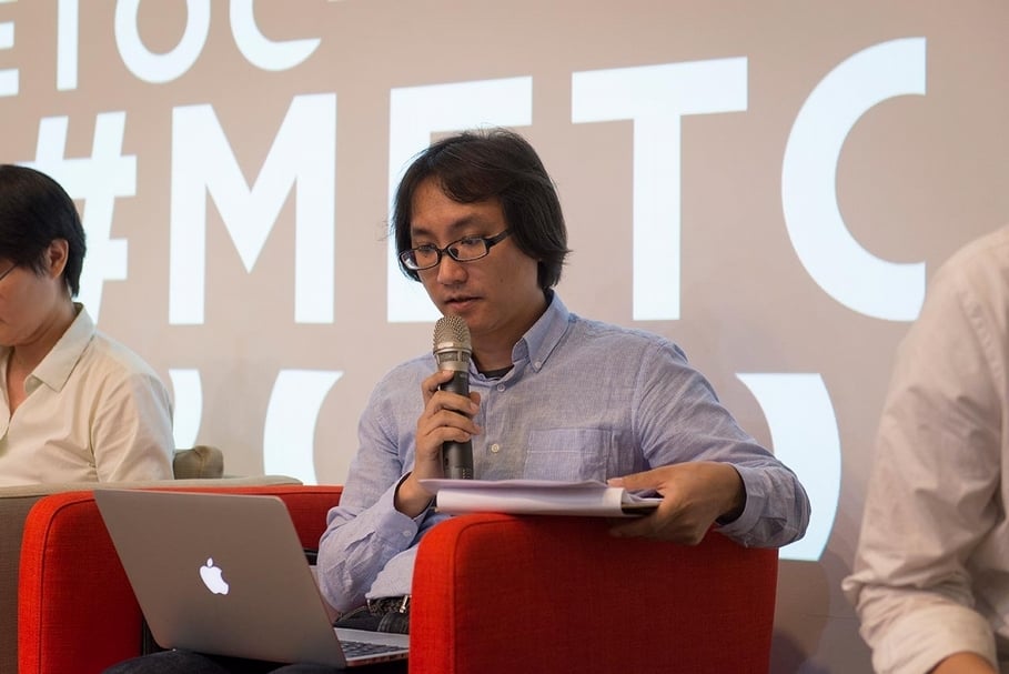 影像研究者侯鵬暉於「＃MeToo 運動與當代攝影」討論會分享。（Lightbox攝影圖書室提供）