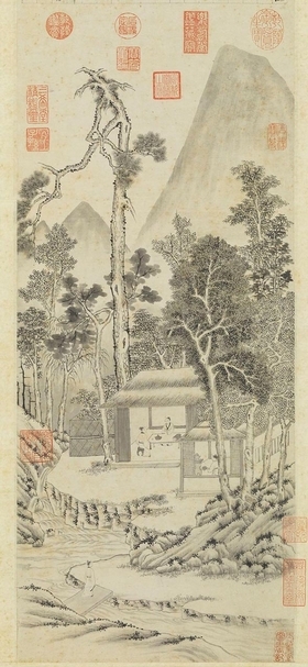 明居節《品茶圖》局部。(國立故宮博物院提供)