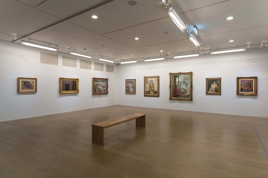 尊彩25週年特展「傳承／可見 與 未可見」現場，由先前同樣以日治時期藝術家為主題的北美館「台灣製造．製造台灣 」策展人林育淳規劃。（尊彩藝術中心提供）